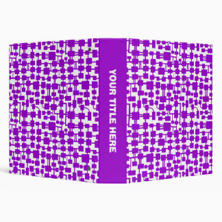 Abstract Network (1.5in) - Purple on White Binder