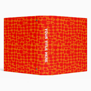 Abstract Network (1.5in) - Red and Orange Binder