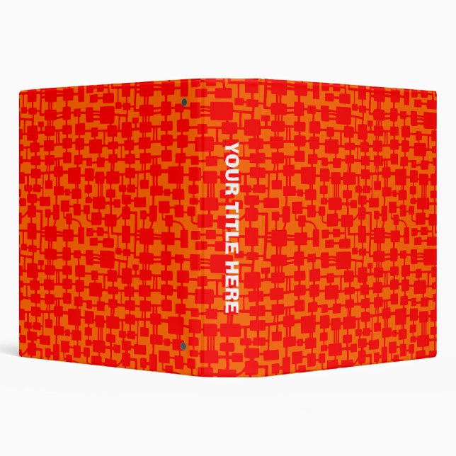 Abstract Network (1.5in) - Red and Orange Binder (Background)