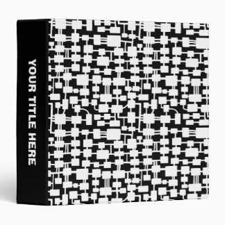 Abstract Network (1.5in) - White on Black Binder