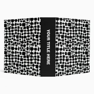 Abstract Network (2.0in) - Black on White Binder