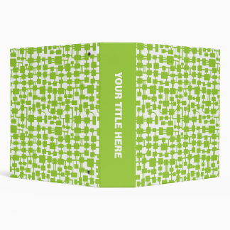 Abstract Network (2.0in) - Martian Green on White Binder