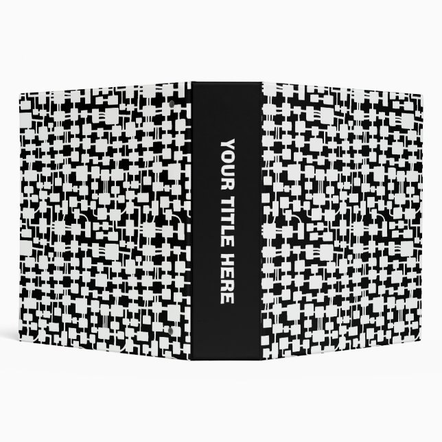 Abstract Network (2.0in) - White on Black Binder (Background)