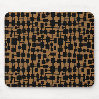 Abstract Network - Black on Brown 996633 Mouse Pad