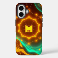 Abstract Network Glow with Vibrant Waves