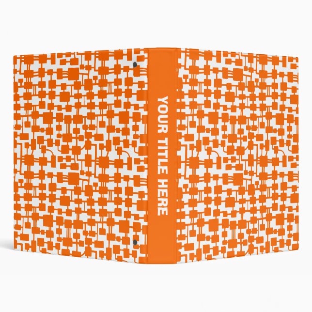 Abstract Network - Orange on White Binder (Background)