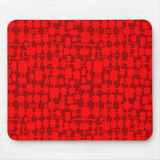 Abstract Network - Red on Maroon 990000 Mouse Pad (Front)