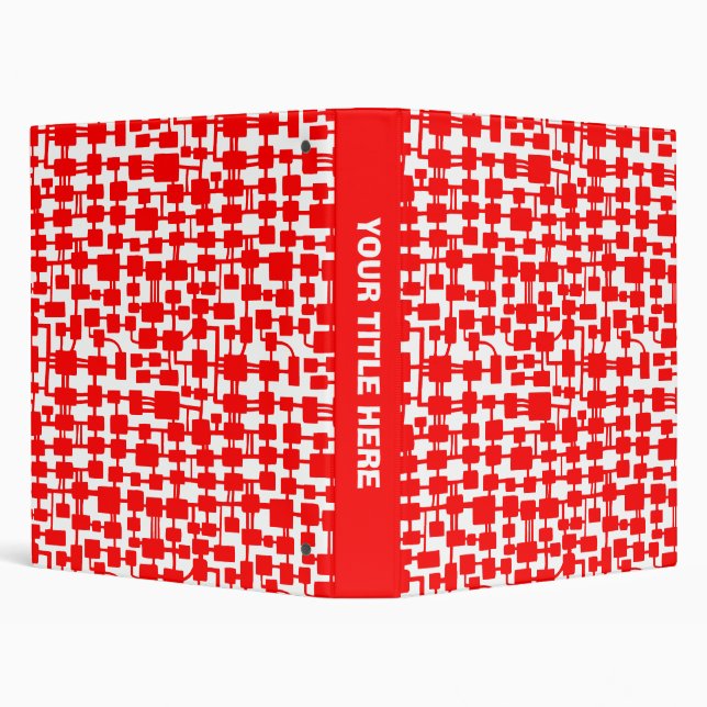 Abstract Network - Red on White Binder (Background)