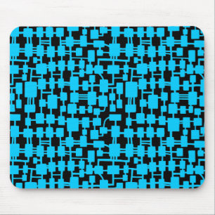 Abstract Network - Sky Brown on Black Mouse Pad