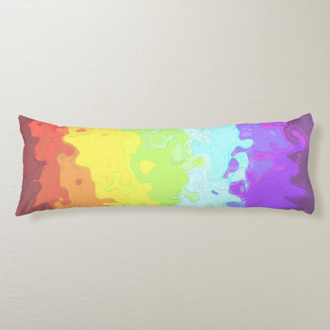 Abstract Neurogender    Pride Flag     Body Pillow (Front)