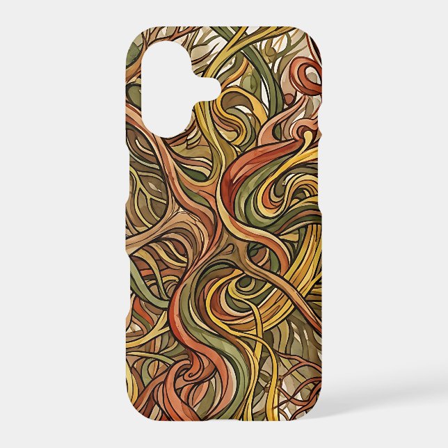 Abstract Neuron Network Earth Ink iPhone Cases (Back)