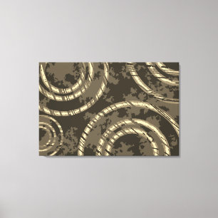 Abstract Neutral Circles Through Time  Canvas Print