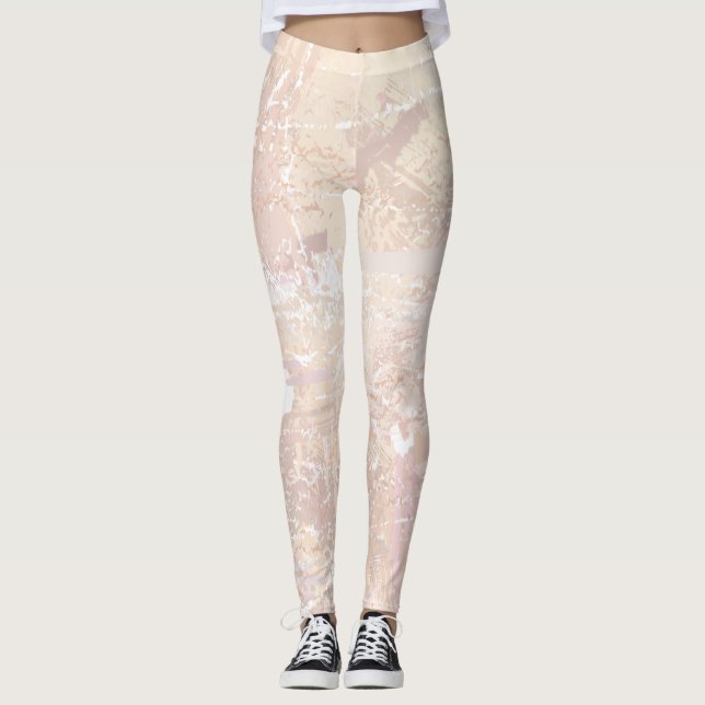 Abstract Neutral Mix Leggings (Front)