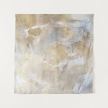 Abstract neutral painting wall art tapestry