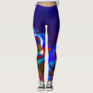 Abstract New Age Fractal Designed Leggings