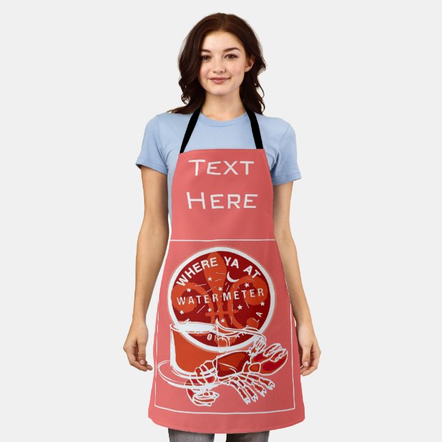 Abstract New Orleans Design add text, Apron (Worn)