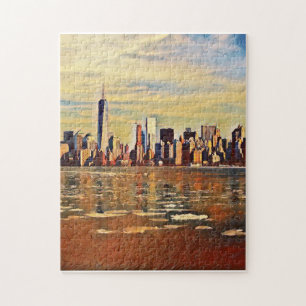 Abstract New York Skyline  Jigsaw Puzzle