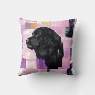 Abstract Newfie  Throw Pillow