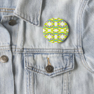 Abstract Noah's Ark Green Purple Blue 2 Inch Round Button