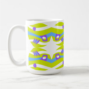 Abstract Noah's Ark Green Purple Blue Coffee Mug