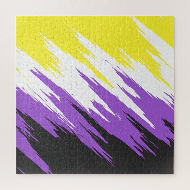 Abstract Nonbinary Pride Flag    Jigsaw Puzzle (Vertical)