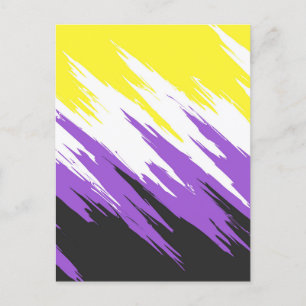 Abstract Nonbinary Pride Flag    Postcard