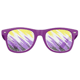 Abstract Nonbinary Pride Flag Retro Sunglasses