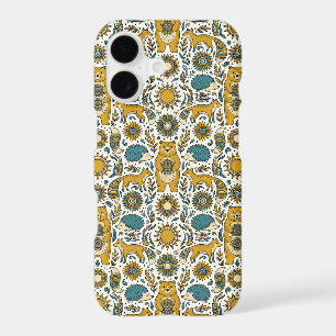 Abstract Nordic Bear Fox Hedgehog iPhone Cases