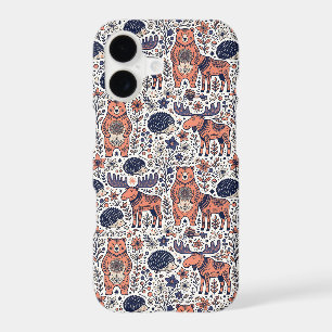 Abstract Nordic Bear Hedgehog Moose iPhone Cases