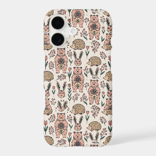 Abstract Nordic Bear Rabbit Forest iPhone Cases