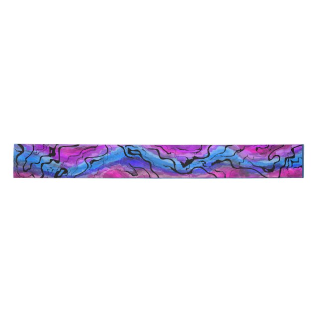 Abstract Northern Lights Ribbon Satin Ribbon (Front)