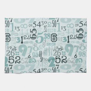 Abstract Numbers Kitchen Towel