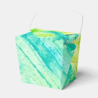 Abstract Ocean Green Blue Watercolor Painting Favor Box