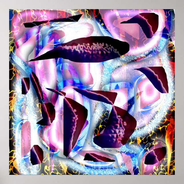 Abstract Ocean Poster (Front)