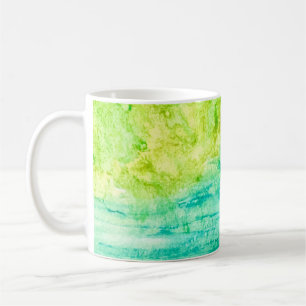 Abstract Ocean Watercolor Painting Coffee Mug