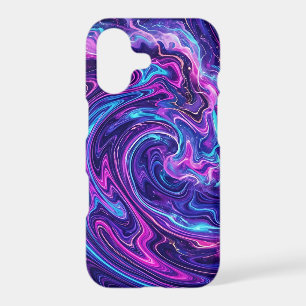 Abstract Ocean Wave Cosmic Purple iPhone Cases