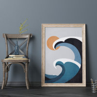 Abstract Ocean Waves and Sun