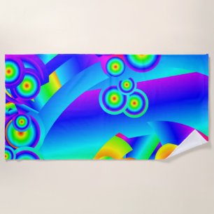 Abstract Ocean waves Beach Towel