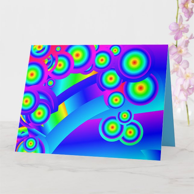 Abstract Ocean waves Card (Orchid)