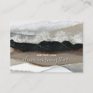 Abstract Ocean Waves in Earthtones Business Card