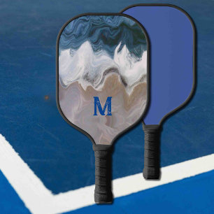 Abstract Ocean Waves – Personalized Pickleball Paddle