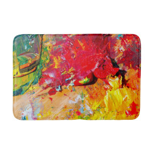 Abstract Of Artist Palette Bath Mat