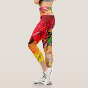 Abstract Of Artist Palette Capri Leggings