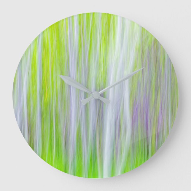 Abstract of Aspen Trees | Yakima River Trail, WA Large Clock (Front)