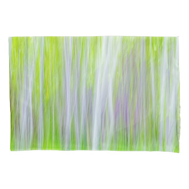 Abstract of Aspen Trees | Yakima River Trail, WA Pillowcase (Front-Left)