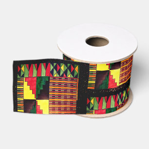 Abstract Of Beautiful Colours Of Africa Grosgrain Ribbon