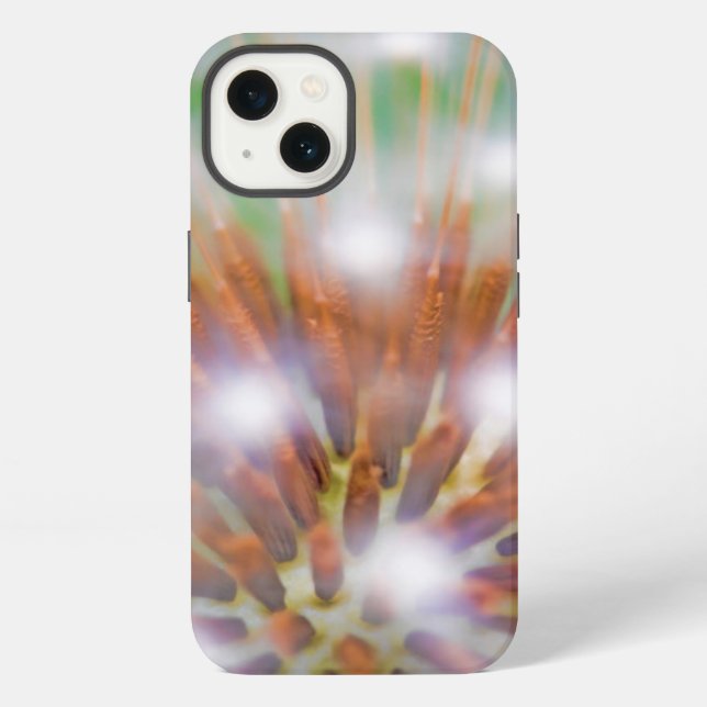 Abstract of dandelion seed head iPhone case (Back)