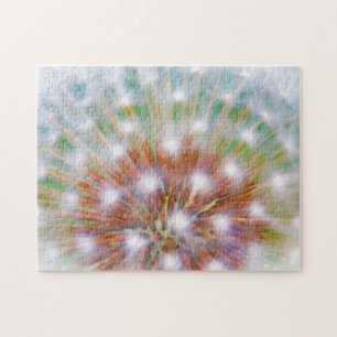 Abstract of dandelion seed head jigsaw puzzle