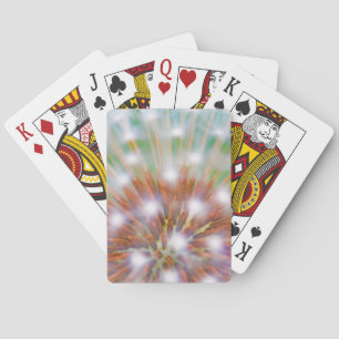 Abstract of dandelion seed head playing cards
