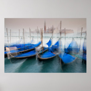Abstract Of Gondolas, Venice Poster